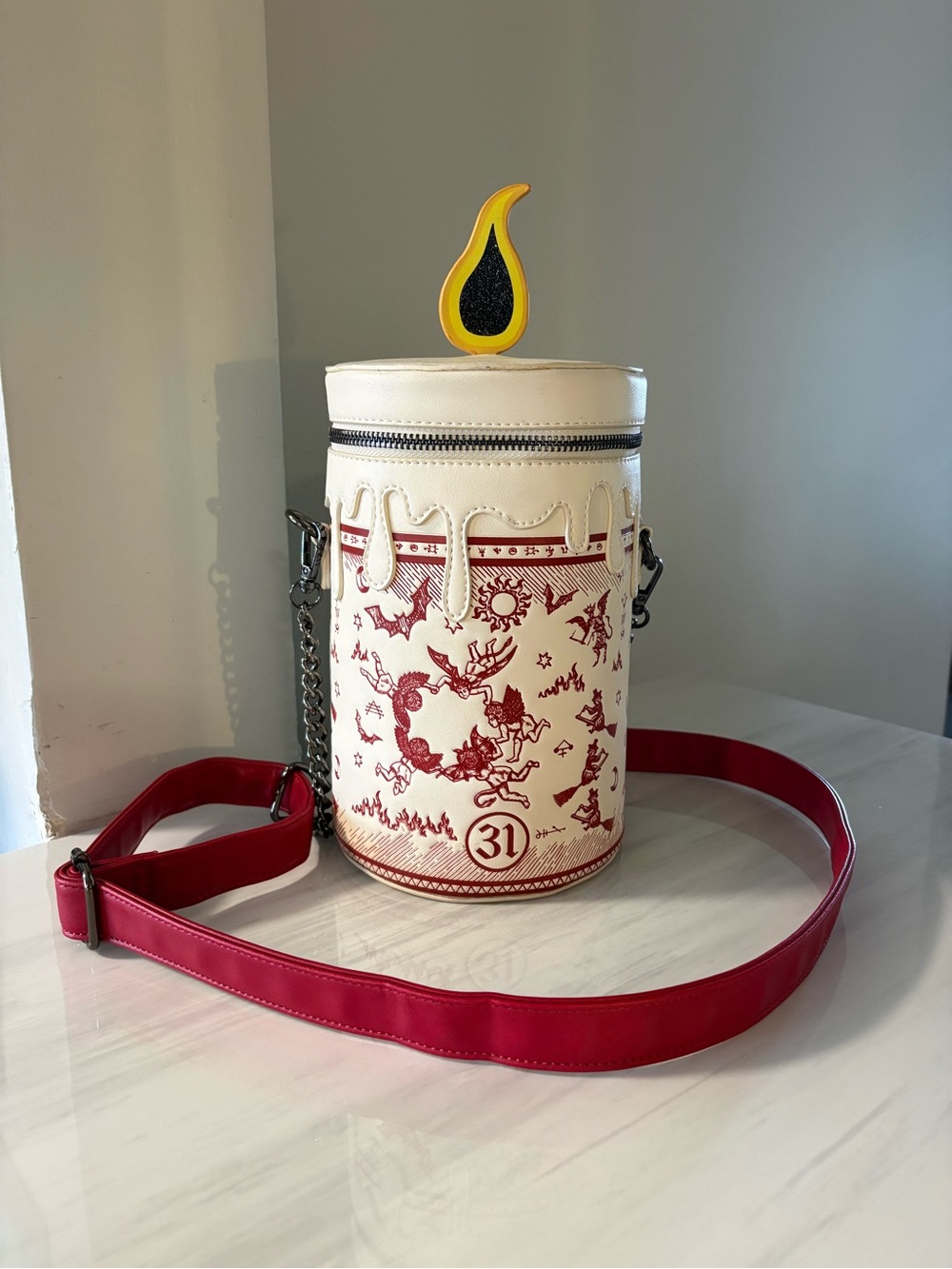 Hocus Pocus Black Flame Candle Loungefly Crossbody Bag